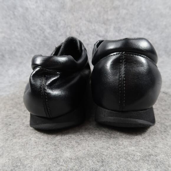 Style Plus Shoes Mens 9 Black Leather Derby Dress Classic Lace Up Comfort Retro - Picture 5 of 12